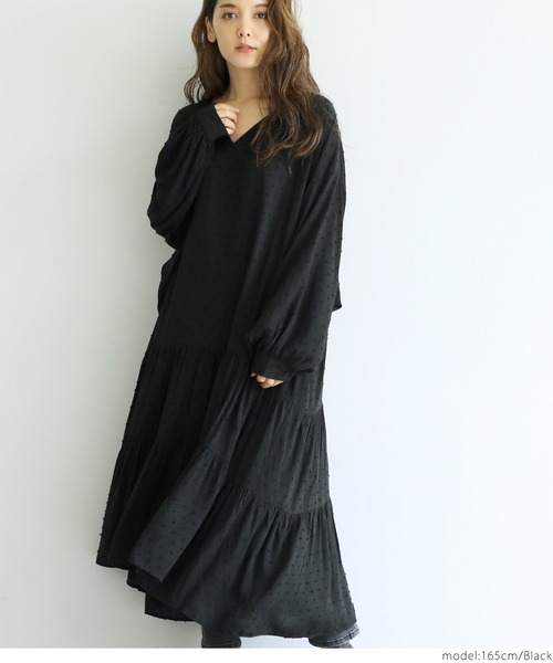 coca(coca)(コカ)の「とろみドビースキッパーボリュームワンピース(ワンピース・レディース・グレー系その他/ブラック・ONE SIZE)」の16枚目の写真