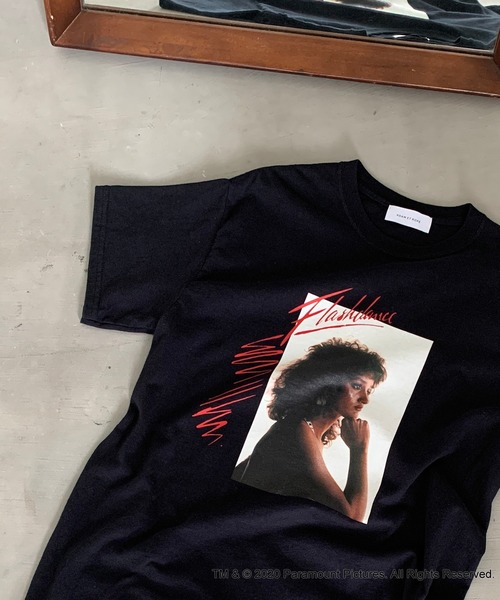 ADAM ET ROPE'(アダムエロペ)の「Flash dance Tシャツ(Tシャツ/カットソー・レディース・ブラック/ホワイト・FREE)」の1枚目の写真