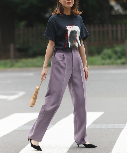 ADAM ET ROPE'(アダムエロペ)の「Flash dance Tシャツ(Tシャツ/カットソー・レディース・ブラック/ホワイト・FREE)」の7枚目の写真