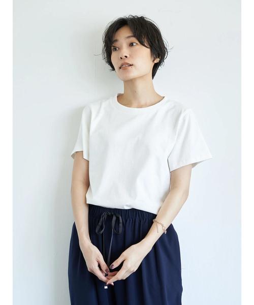 AMERICAN HOLIC（アメリカンホリック）の「クルーネックカットプルオーバー　＊〇（Tシャツ/カットソー・レディース・オフホワイト/グレー/ブラック/ピンク/ブラウン・M/L）」の6枚目の写真