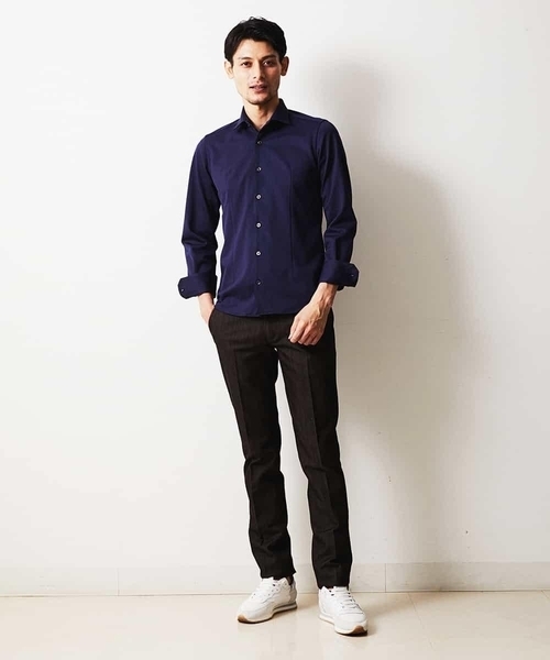 MICHEL KLEIN HOMME (ミッシェルクランオム)の「シャツ(ロジェ)(シャツ/ブラウス・メンズ・ホワイト/ブラック/パープル/ワインレッド・MEDIUM/LARGE/X-LARGE)」の8枚目の写真