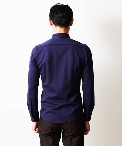 MICHEL KLEIN HOMME (ミッシェルクランオム)の「シャツ(ロジェ)(シャツ/ブラウス・メンズ・ホワイト/ブラック/パープル/ワインレッド・MEDIUM/LARGE/X-LARGE)」の10枚目の写真