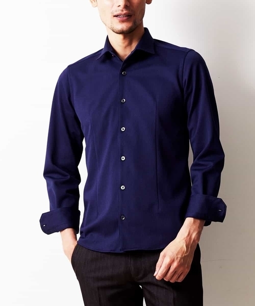 MICHEL KLEIN HOMME (ミッシェルクランオム)の「シャツ(ロジェ)(シャツ/ブラウス・メンズ・ホワイト/ブラック/パープル/ワインレッド・MEDIUM/LARGE/X-LARGE)」の16枚目の写真
