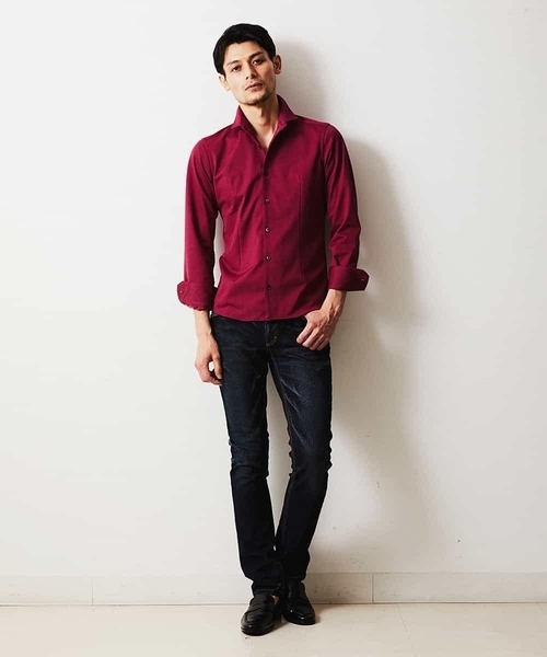 MICHEL KLEIN HOMME (ミッシェルクランオム)の「シャツ(ロジェ)(シャツ/ブラウス・メンズ・ホワイト/ブラック/パープル/ワインレッド・MEDIUM/LARGE/X-LARGE)」の20枚目の写真