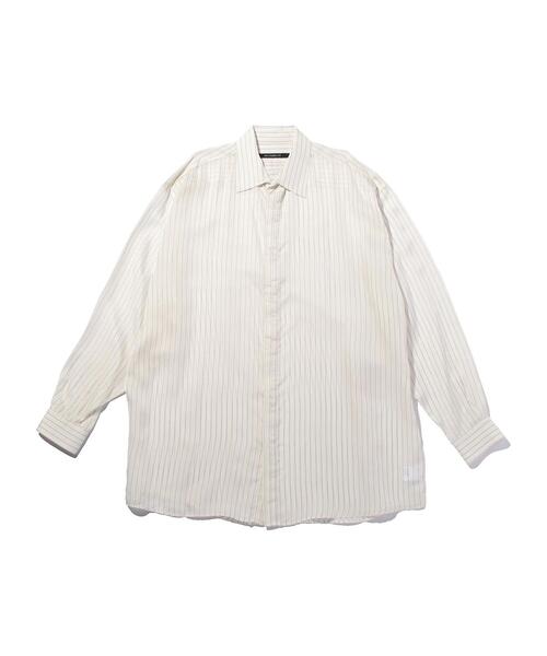 DRESSEDUNDRESSED 長袖シャツ ホワイトストライプ DRESSEDUNDRESSED 長袖シャツ ホワイトストライプ （中古・古着