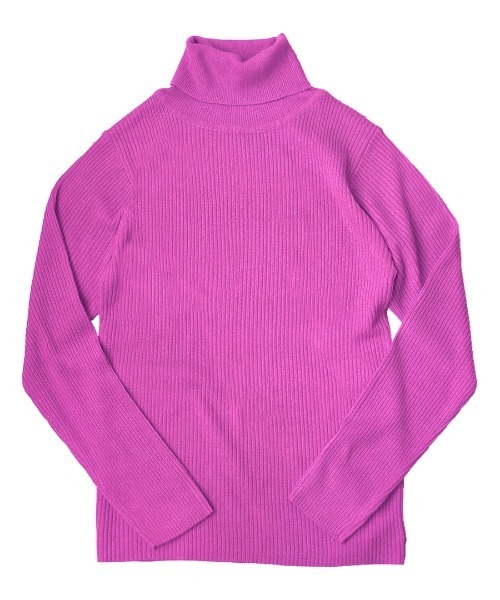 zootie（ズーティー）の「チクチクしない リブニット［タートルネック］（ニット/セーター・レディース・ブラック/ミント/アイボリー/杢グレー/ベージュ系その他/ダークオリーブ/ブラウン系その他/マスタード/ラベンダー/ブルー/ブラウン系その他2/チャコールグレー/グリーン/ターコイズブルー/ベージュ系その他2/レッド/ケリーグリーン/フューシャピンク/ライトピンク/イエロー・L/M/LL）」の22枚目の写真