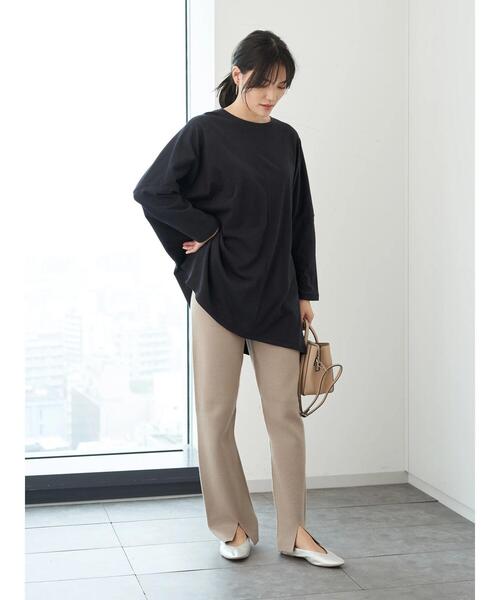 AMERICAN HOLIC(アメリカンホリック)の「アシンメトリーカットチュニック *(Tシャツ/カットソー・レディース・ライトグレー/ブラック/ブラウン/キャメル・FREE)」の11枚目の写真