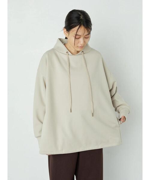 AMERICAN HOLIC（アメリカンホリック）の「スタンドカラー裾ドロスト裏毛プルオーバー　＊（Tシャツ/カットソー・レディース・ライトグレー/ベージュ/モカ/ネイビー・L/M）」の20枚目の写真