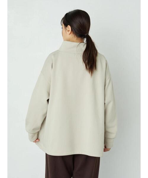 AMERICAN HOLIC（アメリカンホリック）の「スタンドカラー裾ドロスト裏毛プルオーバー　＊（Tシャツ/カットソー・レディース・ライトグレー/ベージュ/モカ/ネイビー・L/M）」の21枚目の写真