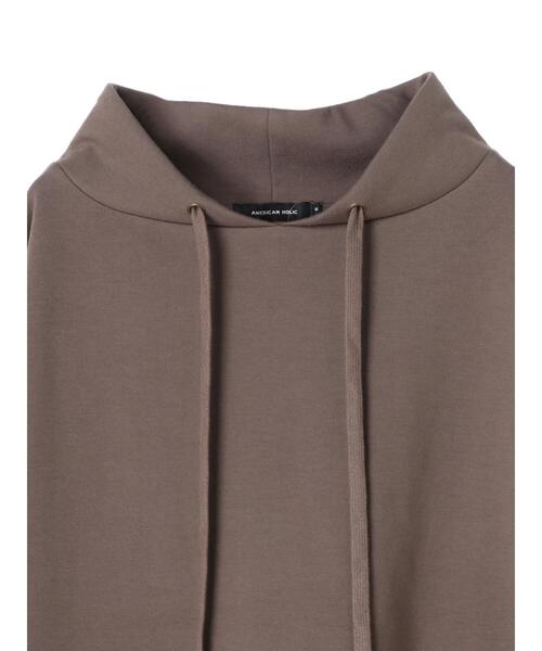 AMERICAN HOLIC（アメリカンホリック）の「スタンドカラー裾ドロスト裏毛プルオーバー　＊（Tシャツ/カットソー・レディース・ライトグレー/ベージュ/モカ/ネイビー・L/M）」の19枚目の写真