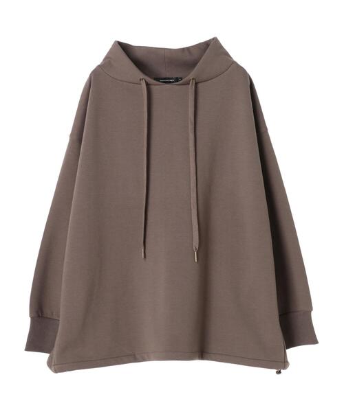 AMERICAN HOLIC（アメリカンホリック）の「スタンドカラー裾ドロスト裏毛プルオーバー　＊（Tシャツ/カットソー・レディース・ライトグレー/ベージュ/モカ/ネイビー・L/M）」の7枚目の写真