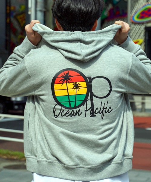 Ocean Pacific（オーシャンパシフィック）の「【OP / オーピー】ジップアップパーカー / バックプリント  ユニセックス（パーカー・メンズ・ブラック/グレー/パープル系その他・MEDIUM/LARGE/X-LARGE）」の3枚目の写真