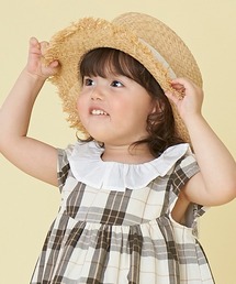 petit main | UVケア リボンつきラフィアカンカン帽(ハット)