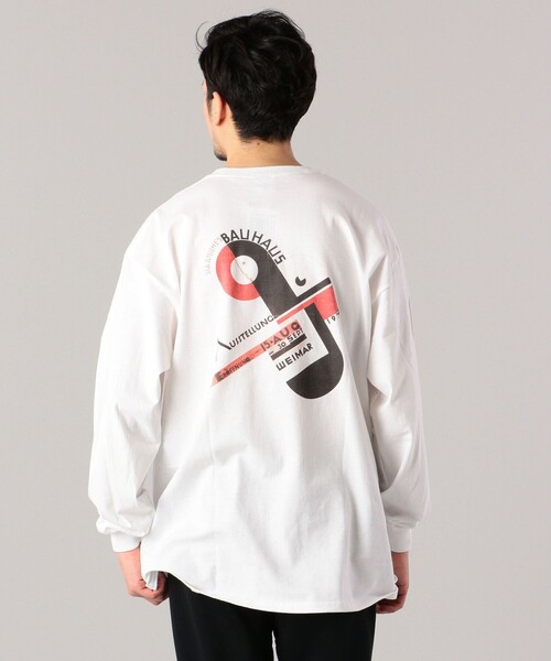 SHIPS(シップス)の「SHIPS: BAUHAUS ART プリント ロングスリーブTシャツ (ロンT)(Tシャツ/カットソー・メンズ・ホワイト系その他/ホワイト/ライトホワイト/ストーン・SMALL/MEDIUM/LARGE/X-LARGE)」の4枚目の写真