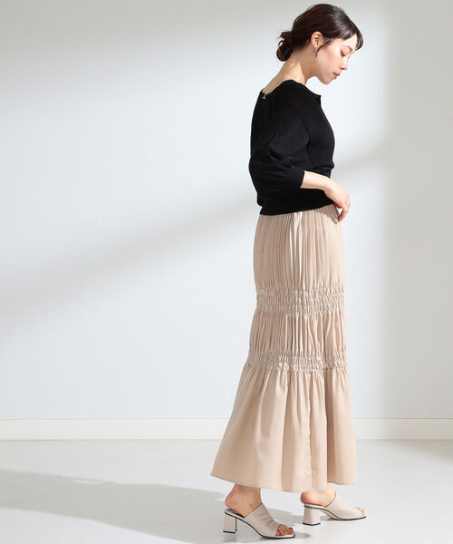 Ray BEAMS（レイビームス）の「Ray BEAMS / キーネック 7分袖 カーディガン（カーディガン/ボレロ・レディース・ブラック/イエロー/パープル系その他2・ONE SIZE）」の7枚目の写真