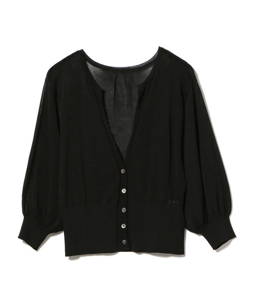 Ray BEAMS（レイビームス）の「Ray BEAMS / キーネック 7分袖 カーディガン（カーディガン/ボレロ・レディース・ブラック/イエロー/パープル系その他2・ONE SIZE）」の8枚目の写真