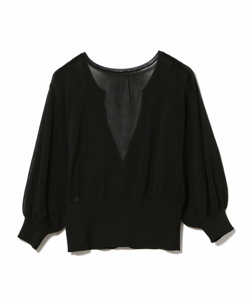 Ray BEAMS（レイビームス）の「Ray BEAMS / キーネック 7分袖 カーディガン（カーディガン/ボレロ・レディース・ブラック/イエロー/パープル系その他2・ONE SIZE）」の9枚目の写真