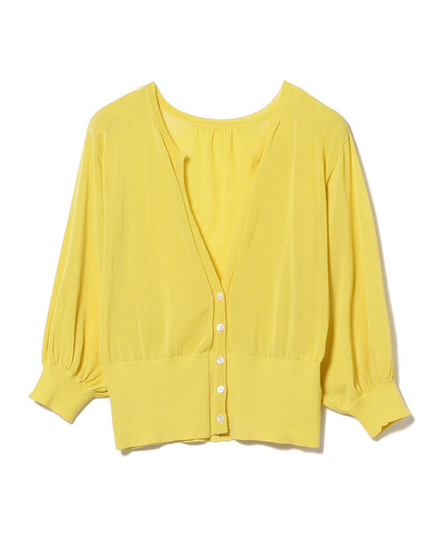 Ray BEAMS（レイビームス）の「Ray BEAMS / キーネック 7分袖 カーディガン（カーディガン/ボレロ・レディース・ブラック/イエロー/パープル系その他2・ONE SIZE）」の13枚目の写真