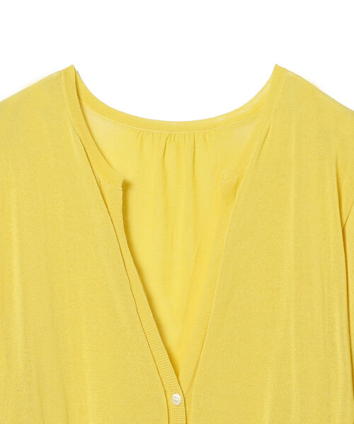 Ray BEAMS（レイビームス）の「Ray BEAMS / キーネック 7分袖 カーディガン（カーディガン/ボレロ・レディース・ブラック/イエロー/パープル系その他2・ONE SIZE）」の15枚目の写真