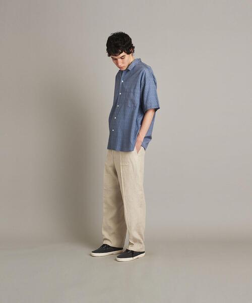 Steven Alan（スティーブンアラン）の「＜Steven Alan＞ SLUB/LINEN OX SUPER BAGGY TAPERED PANTS/パンツ（スラックス・メンズ・ダークブラウン/ナチュラル/コバルトブルー・S/M/XL/L）」の16枚目の写真