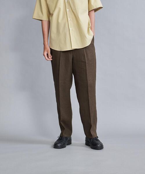 Steven Alan（スティーブンアラン）の「＜Steven Alan＞ SLUB/LINEN OX SUPER BAGGY TAPERED PANTS/パンツ（スラックス・メンズ・ダークブラウン/ナチュラル/コバルトブルー・S/M/XL/L）」の7枚目の写真