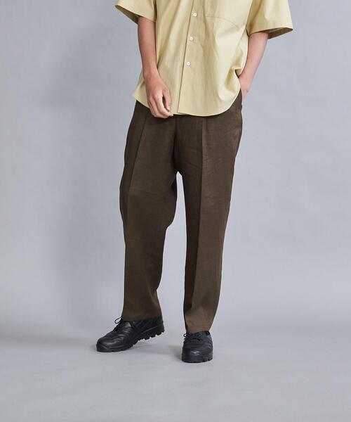 Steven Alan（スティーブンアラン）の「＜Steven Alan＞ SLUB/LINEN OX SUPER BAGGY TAPERED PANTS/パンツ（スラックス・メンズ・ダークブラウン/ナチュラル/コバルトブルー・S/M/XL/L）」の8枚目の写真