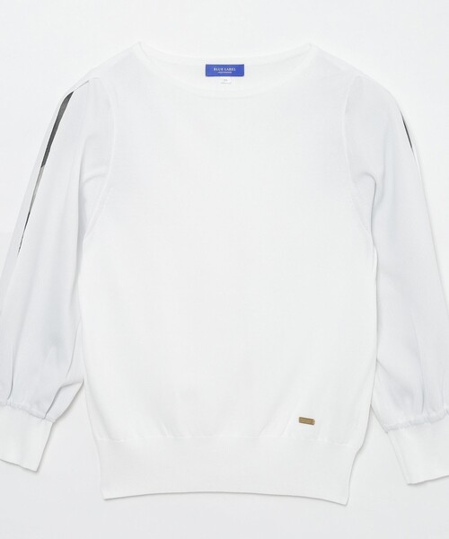 【概ね良好】ブルーレーベルクレストブリッジアセテートストレッチボートネックニット BLUE LABEL CRESTBRIDGE（ブルーレーベルクレストブリッジ）の