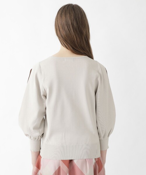 【概ね良好】ブルーレーベルクレストブリッジアセテートストレッチボートネックニット BLUE LABEL CRESTBRIDGE（ブルーレーベルクレストブリッジ）の
