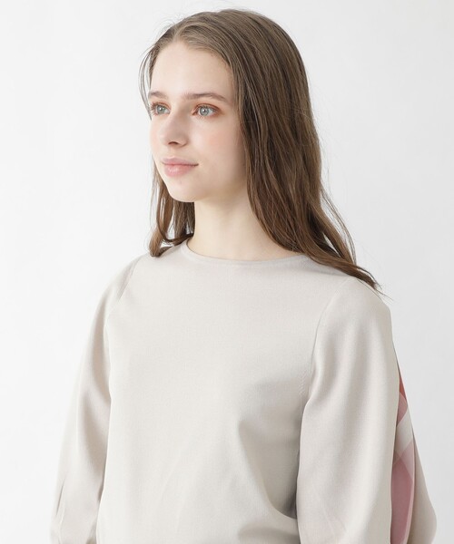 【概ね良好】ブルーレーベルクレストブリッジアセテートストレッチボートネックニット BLUE LABEL CRESTBRIDGE（ブルーレーベルクレストブリッジ）の
