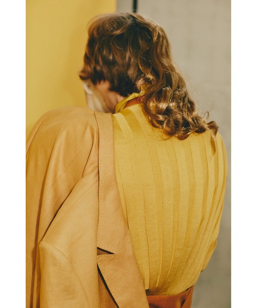 MAISON EUREKA（メゾンエウレカ）の「STRIPE RIB MOCK NECK（ニット/セーター・レディース・マスタード/ブルー系その他/ピンク系その他/ホワイト・FREE）」の5枚目の写真