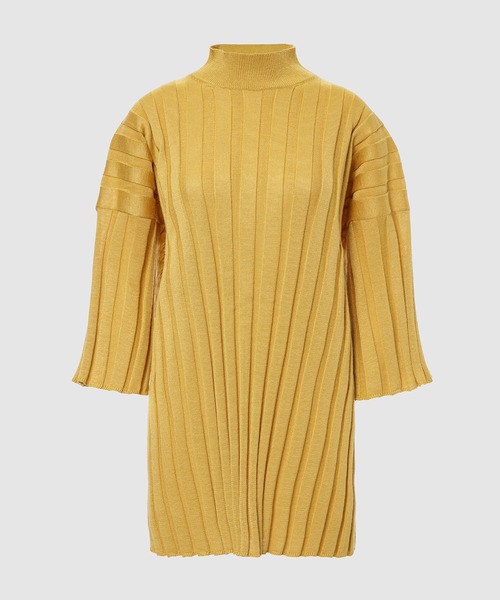 MAISON EUREKA（メゾンエウレカ）の「STRIPE RIB MOCK NECK（ニット/セーター・レディース・マスタード/ブルー系その他/ピンク系その他/ホワイト・FREE）」の8枚目の写真