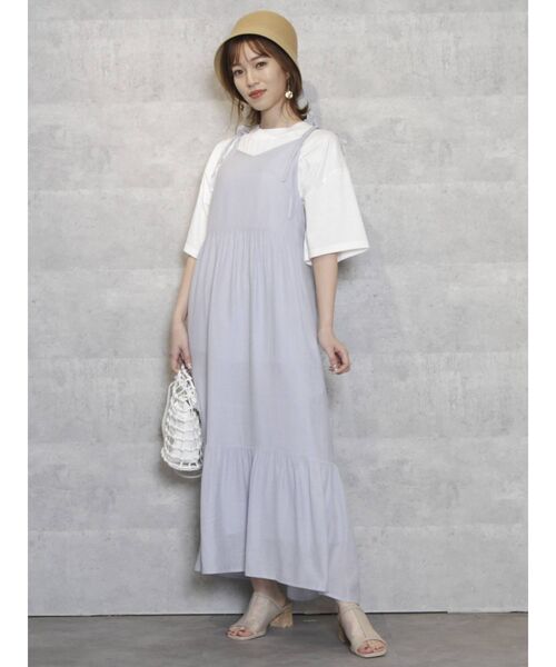 dazzlin（ダズリン）の「フォトメッセージオーバーTシャツ（Tシャツ/カットソー・レディース・グレー/オフホワイト/ベージュ/オレンジ・FREE）」の18枚目の写真