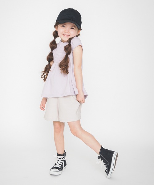 BRANSHES（ブランシェス）の「シャーリング半袖チュニック（チュニック・キッズ・ブラック/カーキ/ピンク・130cm/140cm/150cm/100cm/110cm/90cm/120cm）」の7枚目の写真