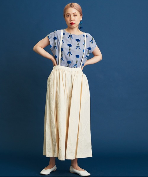 eiπe （イーペ）の「eiπe カーネーションジャカード　フレンチプルオーバー（Tシャツ/カットソー・レディース・レッド/ブルー・FREE）」の8枚目の写真