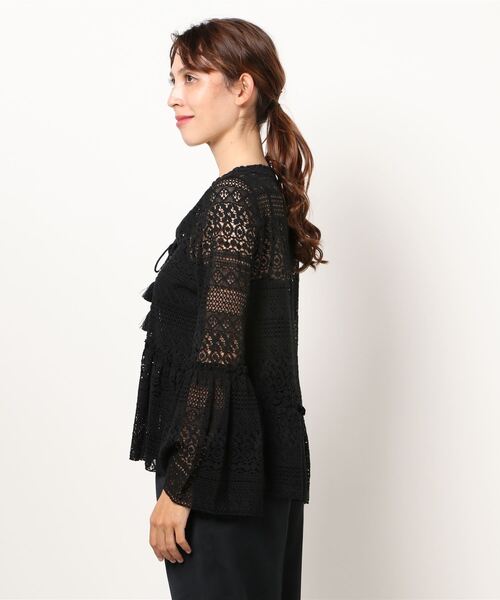 FELLINI（フェリーニ）の「レースブラウス（シャツ/ブラウス・レディース・ブラック/ブラウン/グリーン・M）」の4枚目の写真