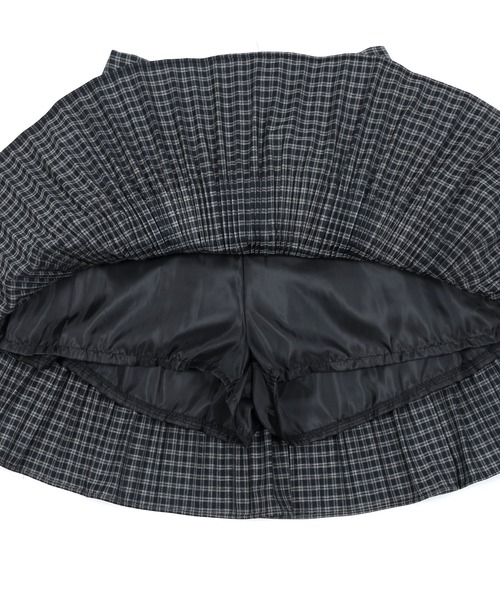 Figments（フィグメンツ）の「チェッククリスタルプリーツミニスカート（スカート・レディース・ライトグレー/ネイビー・FREE）」の8枚目の写真