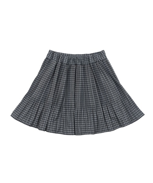 Figments（フィグメンツ）の「チェッククリスタルプリーツミニスカート（スカート・レディース・ライトグレー/ネイビー・FREE）」の4枚目の写真