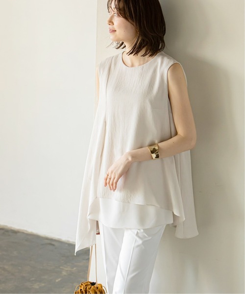 Noble（ノーブル）の「イレギュラーヘムチュニックブラウス◆（シャツ/ブラウス・レディース・オフホワイト/イエロー/ネイビー・FREE）」の2枚目の写真