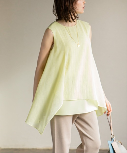 Noble（ノーブル）の「イレギュラーヘムチュニックブラウス◆（シャツ/ブラウス・レディース・オフホワイト/イエロー/ネイビー・FREE）」の14枚目の写真