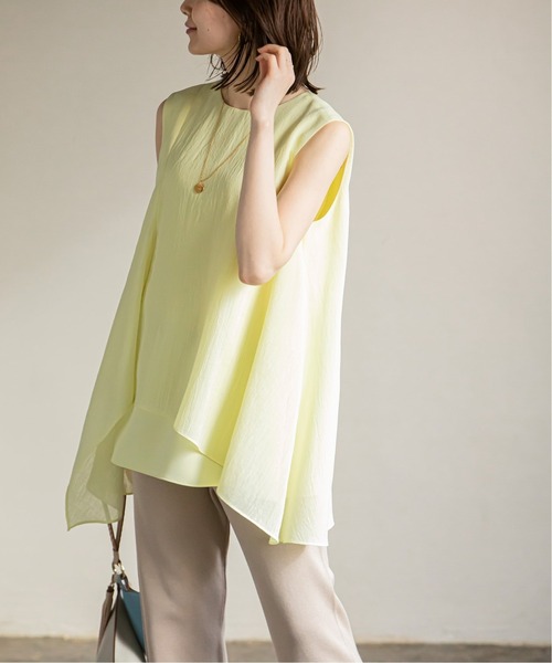 Noble（ノーブル）の「イレギュラーヘムチュニックブラウス◆（シャツ/ブラウス・レディース・オフホワイト/イエロー/ネイビー・FREE）」の15枚目の写真