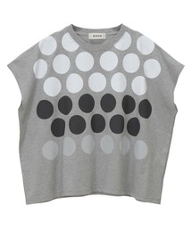 ズッカ コットン ドット Tシャツ グレー ズッカ コットン ドット Tシャツ グレー