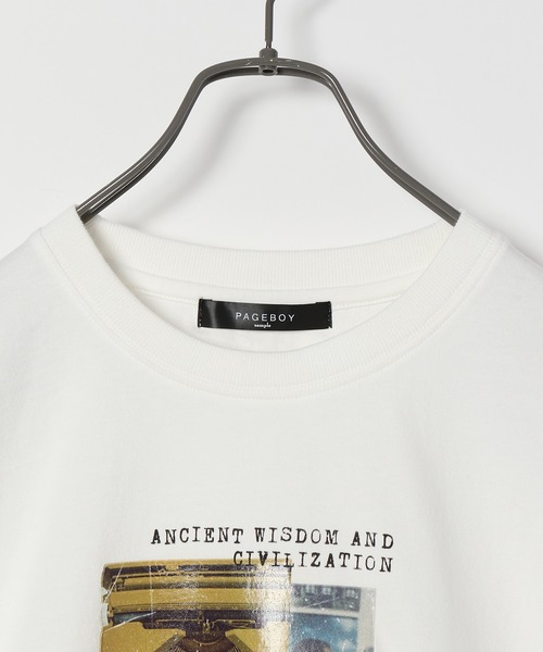 PAGEBOY（ページボーイ）の「アナログアートTシャツ（Tシャツ/カットソー・レディース・オフホワイト/ブラック・FREE）」の7枚目の写真