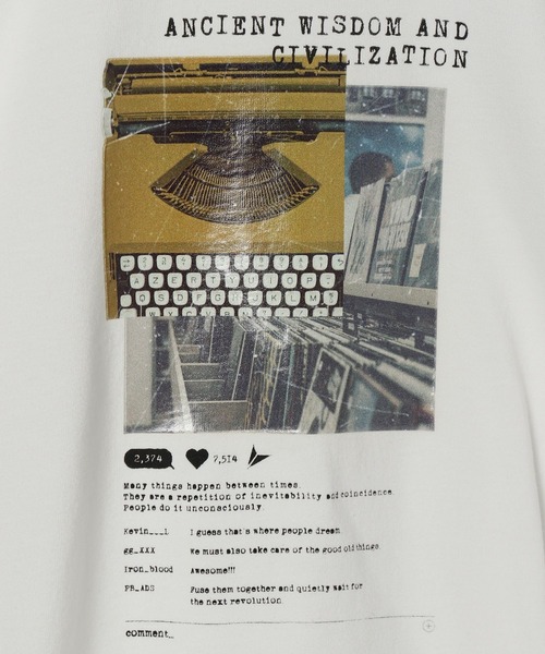 PAGEBOY（ページボーイ）の「アナログアートTシャツ（Tシャツ/カットソー・レディース・オフホワイト/ブラック・FREE）」の9枚目の写真