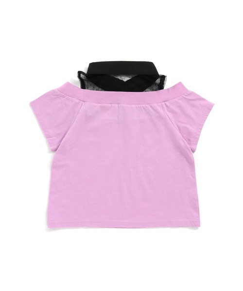 JENNI love（ジェニィラブ）の「シャツドッキング肩あきＴシャツ（Tシャツ/カットソー・キッズ・ブラック/サックスブルー/ラベンダー・130cm/140cm/150cm/160cm）」の12枚目の写真