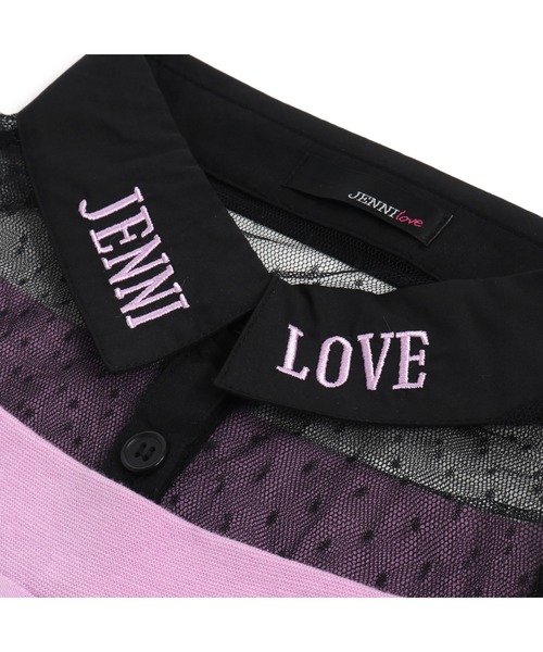 JENNI love（ジェニィラブ）の「シャツドッキング肩あきＴシャツ（Tシャツ/カットソー・キッズ・ブラック/サックスブルー/ラベンダー・130cm/140cm/150cm/160cm）」の14枚目の写真