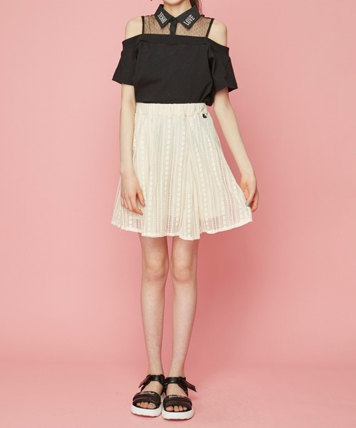 JENNI love（ジェニィラブ）の「シャツドッキング肩あきＴシャツ（Tシャツ/カットソー・キッズ・ブラック/サックスブルー/ラベンダー・130cm/140cm/150cm/160cm）」の17枚目の写真