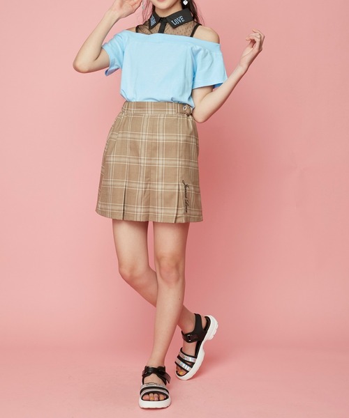 JENNI love（ジェニィラブ）の「シャツドッキング肩あきＴシャツ（Tシャツ/カットソー・キッズ・ブラック/サックスブルー/ラベンダー・130cm/140cm/150cm/160cm）」の18枚目の写真