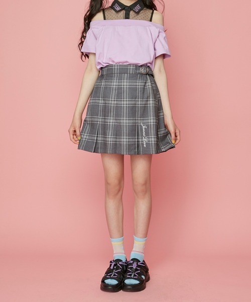 JENNI love（ジェニィラブ）の「シャツドッキング肩あきＴシャツ（Tシャツ/カットソー・キッズ・ブラック/サックスブルー/ラベンダー・130cm/140cm/150cm/160cm）」の19枚目の写真