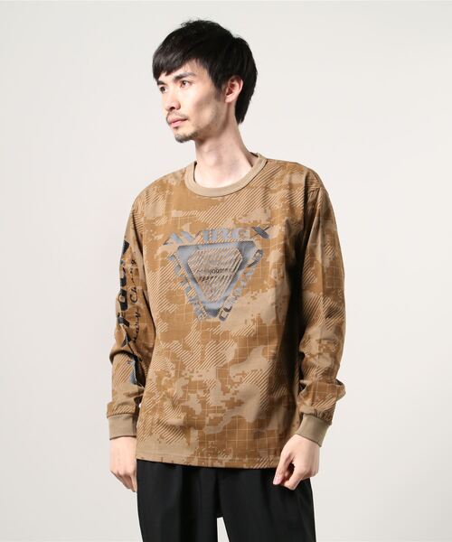 AVIREX（アヴィレックス）の「AVIREX/アヴィレックス　フューチャーコマンド トライアングルＴシャツ/L/S AFC TRIANGLE T-SHIRT（Tシャツ/カットソー・メンズ・ブラック/ブラウン系その他2/オフホワイト/ライトブルーグレー・X-LARGE/LARGE/MEDIUM）」の4枚目の写真