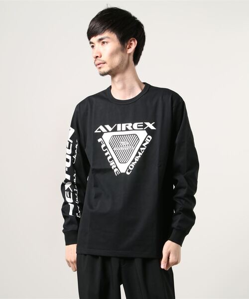 AVIREX（アヴィレックス）の「AVIREX/アヴィレックス　フューチャーコマンド トライアングルＴシャツ/L/S AFC TRIANGLE T-SHIRT（Tシャツ/カットソー・メンズ・ブラック/ブラウン系その他2/オフホワイト/ライトブルーグレー・X-LARGE/LARGE/MEDIUM）」の3枚目の写真